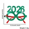 Gafas Digitales de Año Nuevo 2027 Suministros para Decoración Navideña Tela Brillante Sombrero de Ho Navidad Cuernos de Reno Montura de Gafas de Pentagrama
