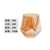 Taza de Diamante Hexagonal, Vaso de Vidrio Transparente con Borde Dorado, Resistente a Altas Temperaturas, Sin Plomo, Copa de Vino Creativa Estilo Ins, Regalo de Negocio