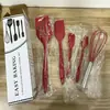 En stock color silicona utensilios de cocina cinco piezas caja de color caja de regalo traje colador de silicona brocha para mantequilla espátula