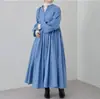 Vestido Outono Estilo Japonês 2026 Nova Versão Coreana Solto Plus Size Plissado Rodado