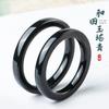 Pulsera de Jade Hetian Natural, Pulsera de Zafiro de Xinjiang, Pulsera de Zafiro de Torre Redonda, Elegante Pulsera Retro Cuadrada Pintada en Oro