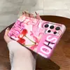 Funda Popular de Cereza Dulce Mariposa A73 con Agujeros Finos de Lazada Adecuada para Funda Protectora de Teléfono Samsung S24/S25