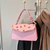 2025 Fresco y Elegante Cereza Moda Invierno Patchwork Nuevo de Moda Dulce Bolso Cruzado Pequeño Cuadrado para Mujeres