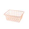 Cesta de armazenamento de cosméticos de ferro estilo nórdico, lanche, armazenamento doméstico, dormitório de mesa, estrutura de armazenamento, cesta de armazenamento de máscara