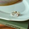 Anillo Dulce de Conejo para Mujer, Lindo y Moderno, Fresco y Único, Anillo Ajustable de Personalidad Creativa con Forma de Nube, Anillo Popular para el Dedo Índice