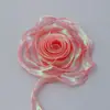 Cinta de Hilo Cola de Pez con Borde Dorado Hilo de Poliéster 4cm Lazo Accesorios DIY Cinta Floral Flor Cinta para Envoltura de Cajas de Regalo