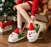 Pantuflas de Algodón Estilo Pareja Papá Noel Otoño e Invierno Pantuflas Peludas Adecuadas para Uso en Casa y al Aire Libre, Personalización de Pedidos Pequeños, Venta al Por Mayor de Comercio Exterior