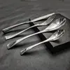 Juego de 4 piezas de Acero Inoxidable para Mesa Kaya: Cuchillo, Tenedor y Cuchara, Cuchillo y Tenedor para Filete con Mango Creativo de Cola de Pez, Cucharilla de Té, Vajilla Occidental para Hotel