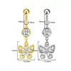 Gabe Moda Transfronteriza Europea y Americana Chica Estilo Trendy Estrella Lazo Anillo para Ombligo Joyería de Piercing