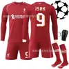 2526 Liverpool Uniforme de Fútbol de Manga Larga Liga de Campeones No. 9 Isaac 11 Salah Jersey Sobo Traje de Otoño e Invierno