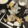 Série Sonho Floral Adesivos para Planejador Dia Bonito Flores Florais com Relevo Dourado Retro Leve Material DIY Adesivos 8 Designs