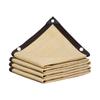 Malla de sombreo beige cifrada engrosada malla de protección solar ribeteada perforada caqui vela de sombreado de cuatro esquinas protección solar