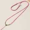 Venta al por mayor del fabricante Cuerda de cordón para colgar de seguridad tejida a mano de Ágata de Jade para Hombres y Mujeres Miel de Abeja Calcedonia de Jade Dorado