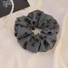 Elástico de Cabelo Scrunchie Elegante com Laço e Bolinhas para Mulheres 2026 Novo Estilo Coque Prendedor de Cabelo Alta Elasticidade Durável Faixa de Cabelo