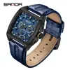 Reloj de Cuarzo para Hombre de Moda Popular Transmisión en Vivo Marca Sanda Casual y Versátil Tres Ojos Seis Agujas Luminoso Resistente al Agua Reloj para Hombre