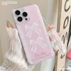 Capa de Celular Rosa com Laço de Renda IMD de Camada Dupla para Meninas Adequada para Apple 16Pm Fofa 13 Iphone15Pro