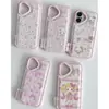 Popular Fofa Textura de Couro Kt Melody Adequado para Capa de Celular Apple 17Promax Iphone16 Desenho Animado 15 Coreano 14