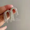 Brincos de Franja com Bola de Metal para Fogos de Artifício de Sentido Avançado de Nicho para Mulheres Personalidade Exagerada Moda Para o Trabalho Brincos Versáteis Brincos