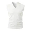Chaleco de Punto con Cuello en V para Hombre Transfronterizo 2026, de Peso Pesado, Jacquard Texturizado, Sin Mangas, Multicolor, Chaleco Suéter Casual