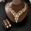 Joyería Ecológica Más Vendida Suministro Transfronterizo Conjunto de Collares de Novia Moda de Gama Alta Cristal Joyería para Vestido de Novia Banquetes