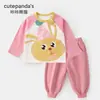 Conjunto de Manga Larga y Pantalón Largo Kaka Panda para Niñas, Atuendo de Otoño para Niños, Conjunto Casual de Dos Piezas de Invierno, Ropa de Bebé de Moda