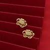 Diseño Estilo Retro Pendientes de Cerradura Ping An Ruyi para Mujer Joyería para Orejas Blanca de Calcedonia Simple de Gama Alta Estilo Chino Venta al por Mayor