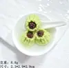 Chaveiro de Tigela Tridimensional de Bolinho de Arroz para Café da Manhã em Cor Sólida, Brinquedo de Comida Realista, Pingente Decorativo Fofo e Divertido, Acessório de Mochila para Casal