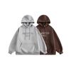 Género Otoño Nuevo Marca Japonesa de Moda Casual Combinable Sudadera con Capucha Estampada con Letras Abrigo Holgado para Pareja de Moda