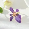 Set de Joyería Transfronterizo Europeo y Americano: Conjunto de Collar, Aretes, Pulsera y Anillo de Flor Multicapa con Goteo de Aceite, Accesorios para Manos, Pulsera