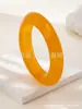 Pulsera Redonda Exagerada de Cara Ancha Europea y Americana, Pulsera Dinámica de Resina Acrílica Naranja, Joyería para la Mano