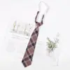 Corbata Marrón Camisa Oscura para Estudiantes Varones, Estilo Universitario, Rayas Color Café Retro Corbata de Lazo JK Decorativa Sin Corbata, Accesorio para Mujer