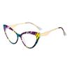 Armazón de Gafas Metálico Personalizado de Colores Estilo Ojo de Gato Liso Transfronterizo Moda Europea y Americana Fotografía Callejera Luz Azul Anti-Espejo Plano Bl919