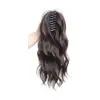 Pelucas de Cola de Caballo Alta con Mechas y Tintes, Textura de Onda de Agua, Cabello Rizado Semiatado en Cascada, Diseño Alto Semiatado de Xuchang, Mechas Marrón-Negro