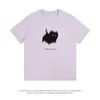 Camiseta de Manga Corta de Algodón Puro Estilo Japonés para Hombre Camiseta Sencilla con Estampado y Cuello Redondo para Hombre Tops Casuales Versátiles para Mujer Ins