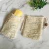 Venta al por mayor de nuevas bolsas de jabón de algodón y lino, bolsa de almacenamiento de espuma de red para jabón de manos, limpiador bucal, bolsa de jabón