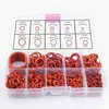 595 Piezas Anillos Tóricos para Aire Acondicionado de Coche Anillos de Sellado de Compresor Caja de Reparación 42 Compartimentos Caja Universal con Manguito de Goma Engrosado