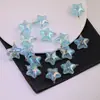 Pingente de Acrílico Estrela de Cinco Pontas Rachada Gelo Banhado a UV Corrente para Celular DIY Chaveiro Material para Joias com Contas Pequenos Acessórios