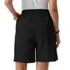 2026 Europeo y Americano Transfronterizo Amazon Nuevos Shorts de Algodón y Lino Casuales Sueltos con Bolsillo para Mujer de Verano