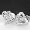 Pendientes coreanos Pendientes de joyería de plata Temperamento de mujer Personalidad simple Moda japonesa y coreana Corazón de mujer Ten tus pendientes