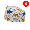 Gorro Quirúrgico con Hebilla Ajustable Algodón Estampado Redondo Dental Belleza Doctora Enfermera Gorra Resistente al Aceite para Mujer Médico Parte Superior Plana
