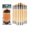 10 Pincéis Digitais Laranja para Tinta a Óleo, Conjunto de Pincéis para Tinta Acrílica, Suprimentos Profissionais para Iniciantes para Estudantes de Arte Atacado