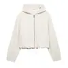 ZA ropa de mujer transfronteriza al por mayor moda chaqueta con capucha abrigo pantalones de pierna ancha traje casual 8372245 8372261