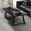 Mesa de centro para sala de estar, uso doméstico, minimalista moderno, sofá de escritório, apartamento pequeno, mesa de chá retangular simples na cor ardósia, luxo leve