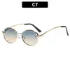 Moda Europea y Americana Nuevo Retro Gafas de Sol Metálicas Sensación de Alta Gama Gafas de Sol con Protección UV Personalidad Tendencia Gafas de Estilo Callejero