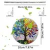 Adornos Colgantes de Película de Color Transfronterizos Árbol de la Vida Acrílico Ventana Decoración de Colgante Redondo Más Vendida Atrapasol