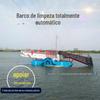 Cortador subaquático no lago pequeno lago Cortador de junco pequeno rio dragagem cortador