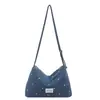 Bolsa de Tecido da Moda Feminina 2026 Nova Primavera Casual Bolinhas Bolsa de Ombro Única Grande Capacidade Para Escola Trabalho Bolsa Transversal