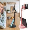 Suporte para Celular com Slot Duplo para Cartão Artefato de Mesa Giratório e Elevatório para Tirar Fotos Multifuncional para Pessoa Preguiçosa Assistir Drama Aula Online Transmissão ao Vivo