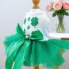 Roupas para Cachorro de Estimação, Roupas para Cachorro Pequeno e Filhote, Verde St. Saia de Gaze do Patrick, Saia Fofa para Animal de Estimação