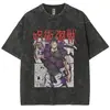 Camisetas Lavadas para Hombre y Mujer de Anime Jujutsu Kaisen Gojo Satoru C